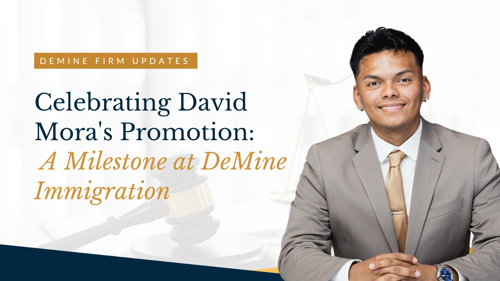 Celebrating David Mora's Promotion: A Milestone at DeMine Immigration