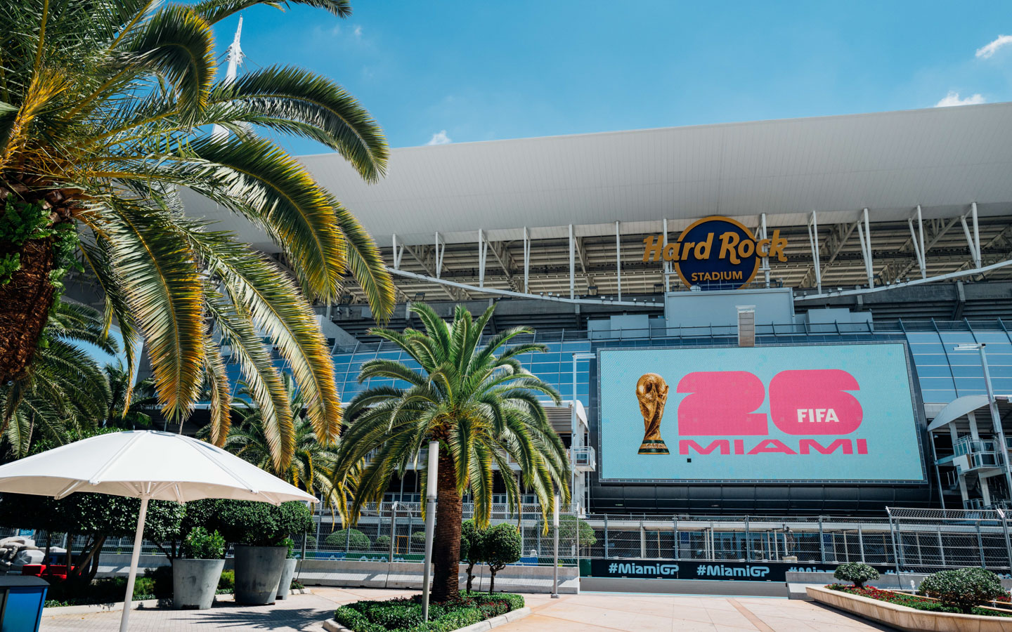 Hard Rock Stadium in Miami, host venue for the 2026 FIFA World Cup