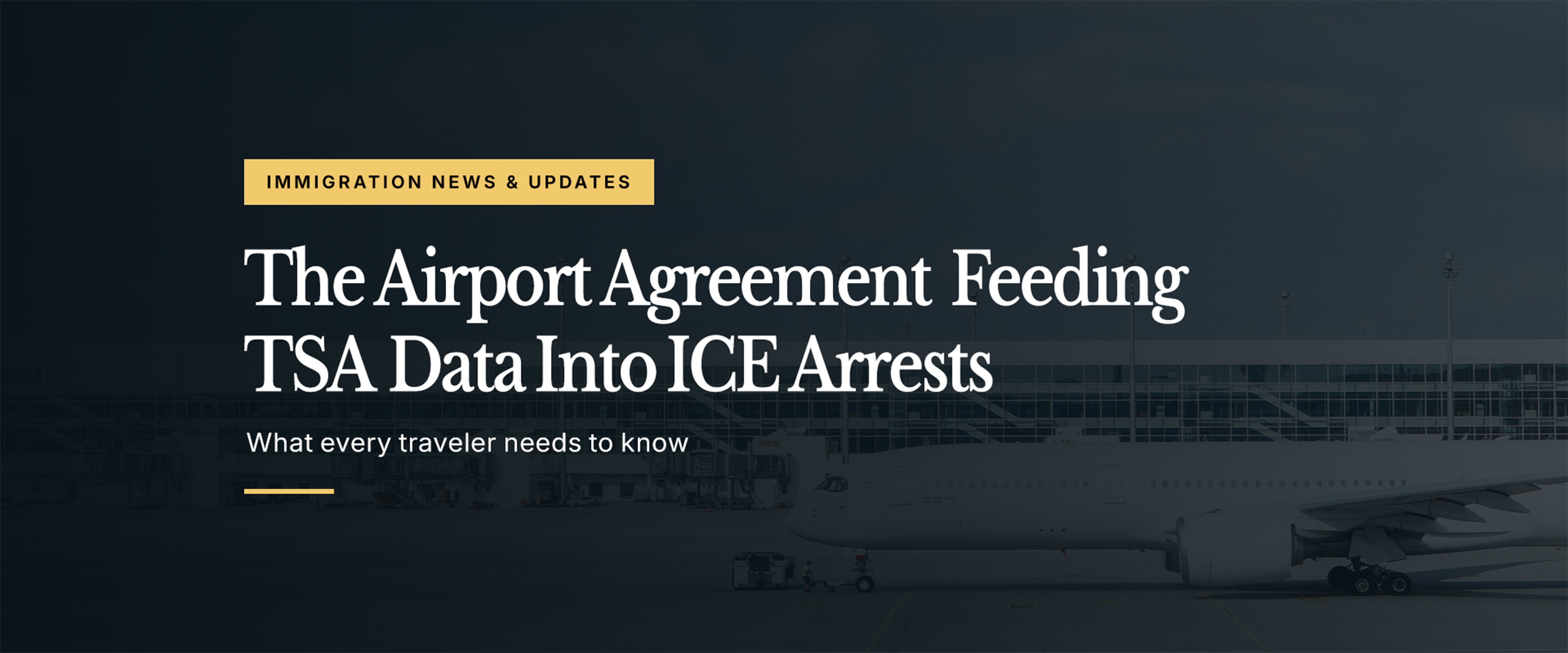 The Airport Agreement Feeding TSA Data Into ICE Arrests