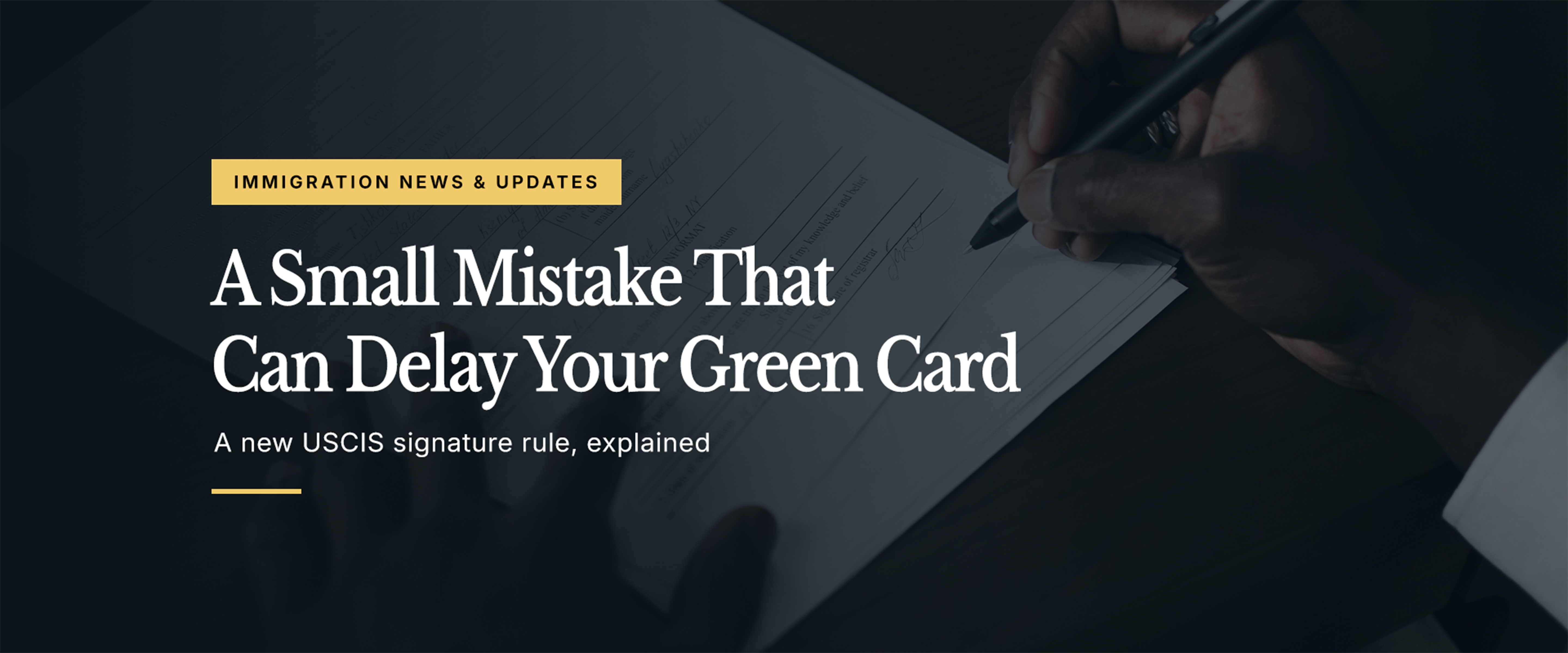 A Small Mistake That Could Delay Your Green Card: USCIS Signature Rule